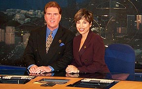 Before they left: the 5 & 11pm Anchors, Harold Greene and Laura Diaz